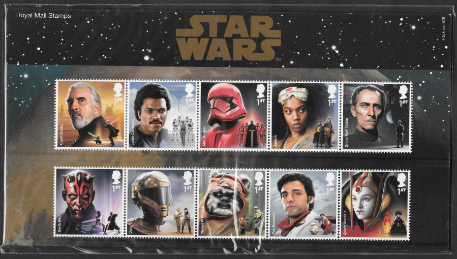 (image for) 2019 Star Wars Royal Mail Presentation Pack 579 - Click Image to Close